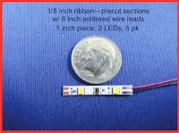 LED Pure White Ribbon 1"(6 pack)