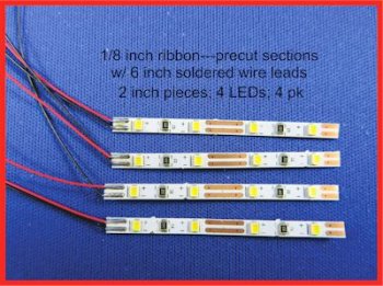 LED Warm White Ribbon 2" (4 pack)