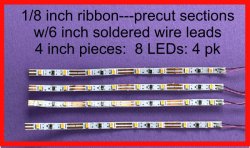 LED Warm White ribbon 4"(4 pack)