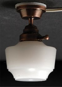 Frosted Bronze Vintage Semi-Flush ceiling light