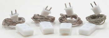Petite Dbl Receptacle with Plug + Wire, (4pk)