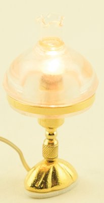 Victorian Table Lamp, Clear Shade