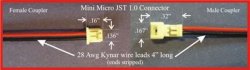 Mini Micro JST connector (4 sets)