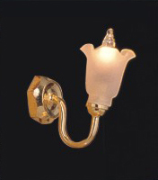 3 Volt wall sconce w/canted tulip shade